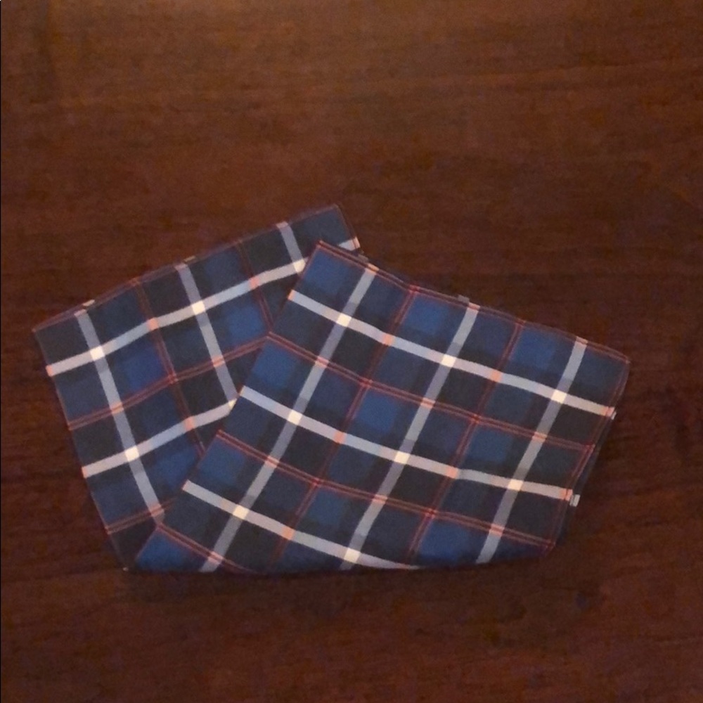 Men’s Blue and White Checkered Pocket Square